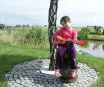 Gitara drewniana dla Dzieci - czerwona