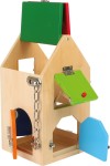 Zabawka edukacyjna dla Dzieci Domek z Zamkami - drewniana 4432