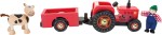 Traktor drewniany z przyczepą do zabawy dla Dzieci